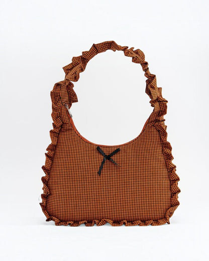 Ruffle Bow Shoulder Bag
