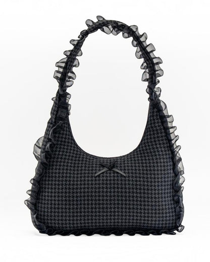 Ruffle Bow Shoulder Bag