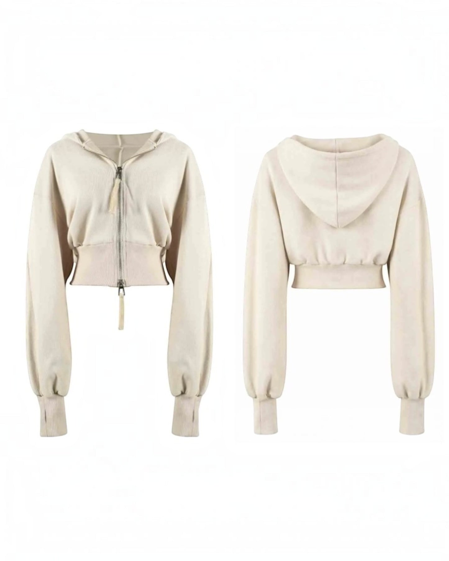 Contour Zip - Cropped Hoodie