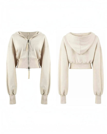 Contour Zip - Cropped Hoodie