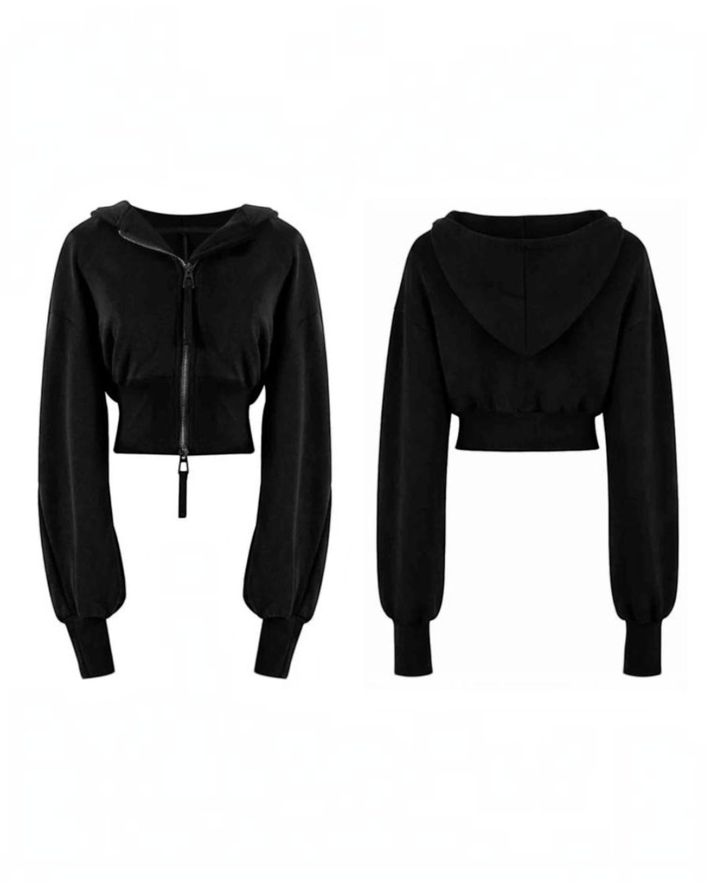 Contour Zip - Cropped Hoodie