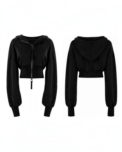 Contour Zip - Cropped Hoodie