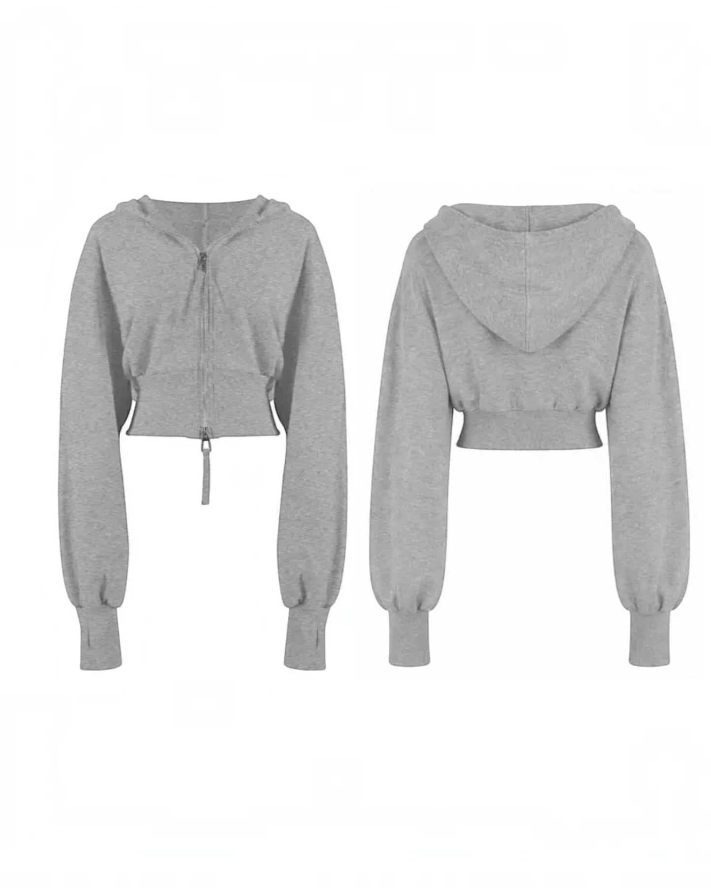Contour Zip - Cropped Hoodie