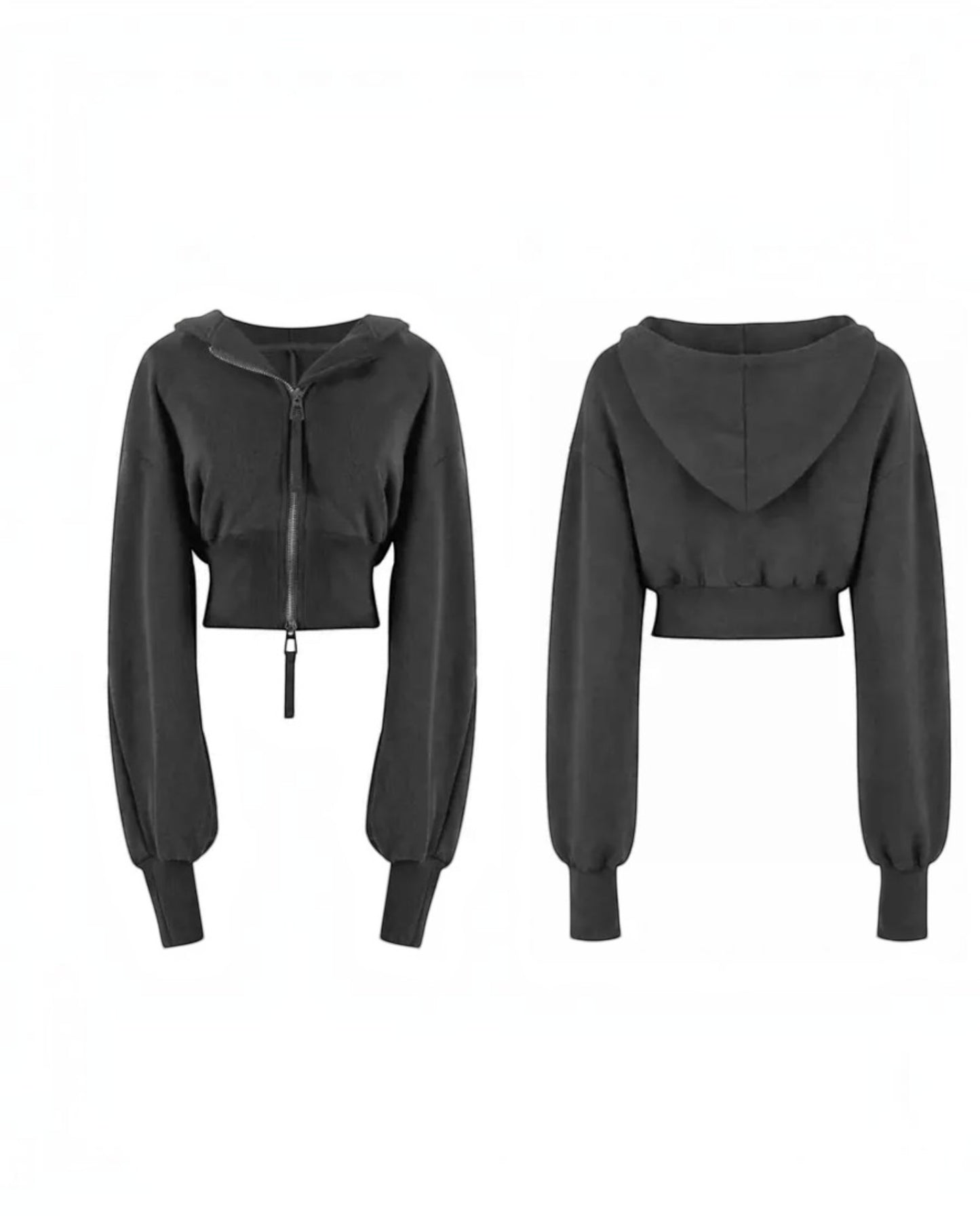 Contour Zip - Cropped Hoodie
