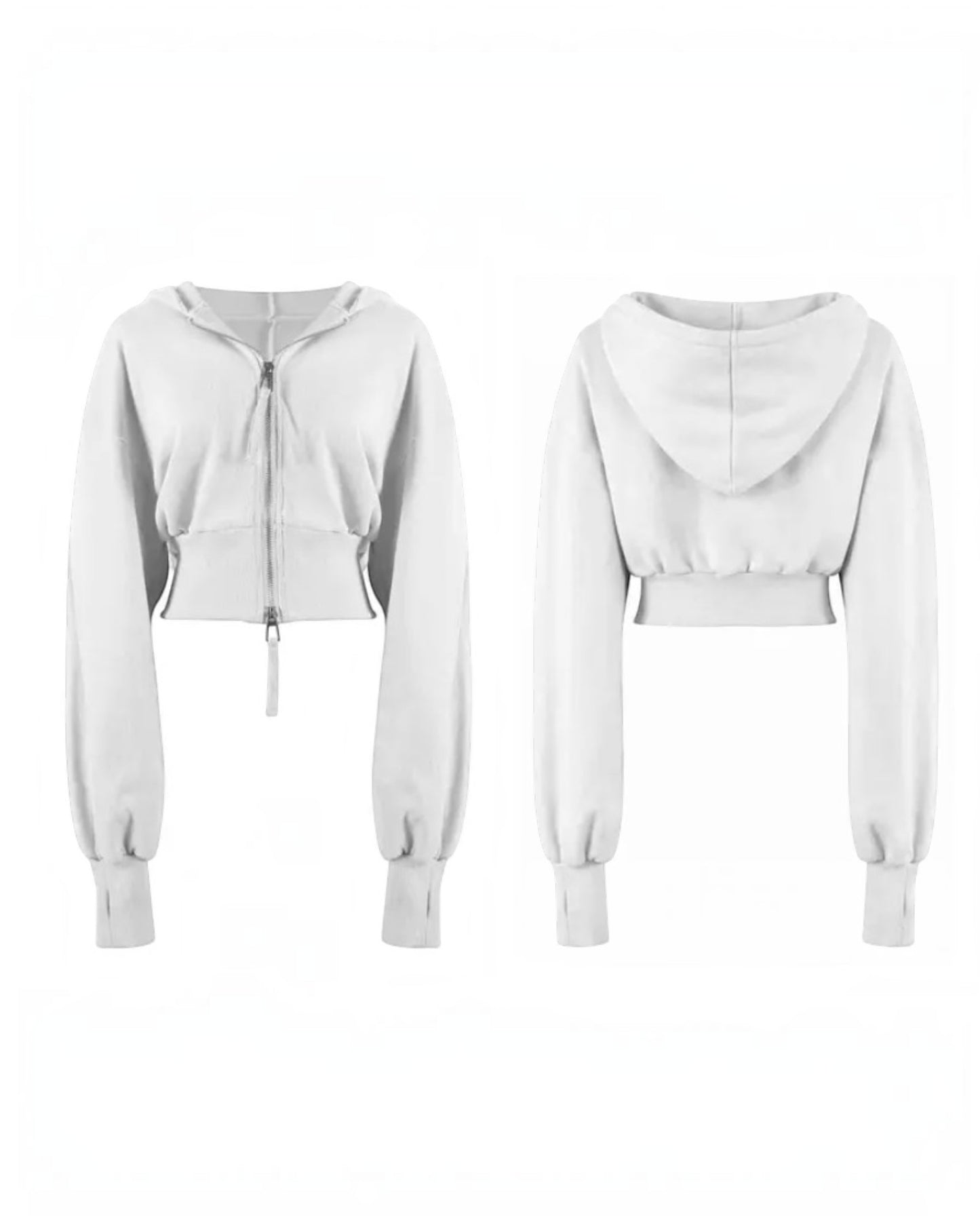 Contour Zip - Cropped Hoodie