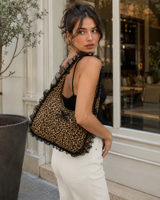Ruffle Bow Shoulder Bag