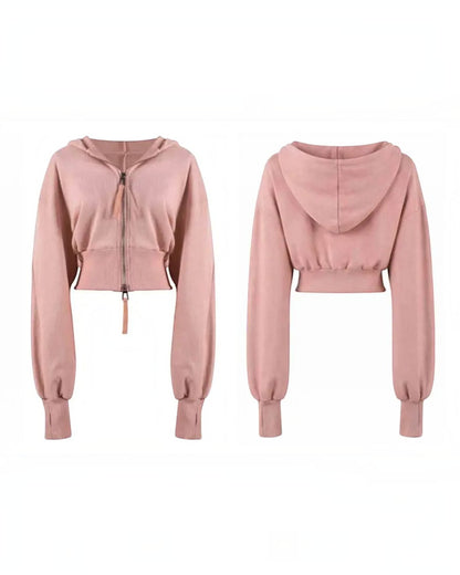 Contour Zip - Cropped Hoodie